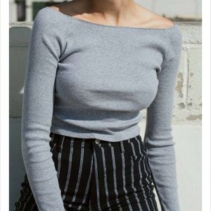 Brandy Melville off the shoulder crop top